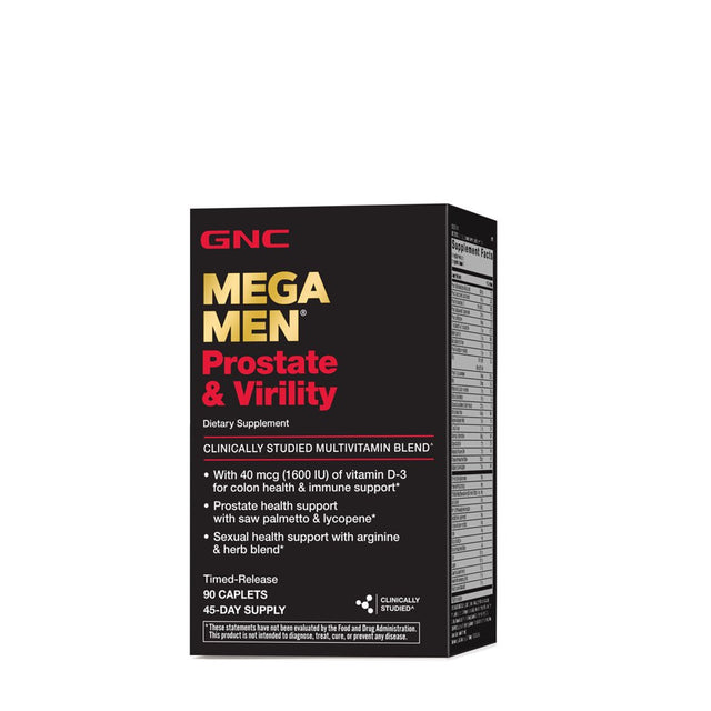 GNC Mega Men Prostate and Virility Multivitamin | Supports Optimal Sexual Health and Prostate Health | 90 Count