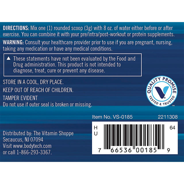 Bodytech L-Arginine AKG 3000MG - Supports Exercise Endurance & Intensity, Muscle Growth & Recovery, Vasodilation, Nitric Oxide (6.35 Ounce Powder)