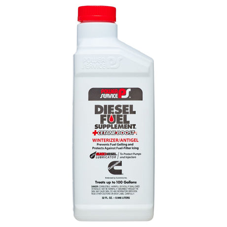 Power Service Diesel Fuel Supplement Products 1025, Amber, 32 Oz. G5573246