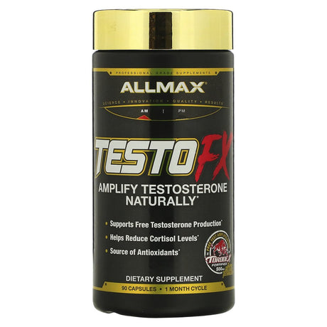 ALLMAX TESTOFX, 5-Stage Male Testosterone Amplifier, Dietary Supplement, 90 Capsules, 30 Day Supply