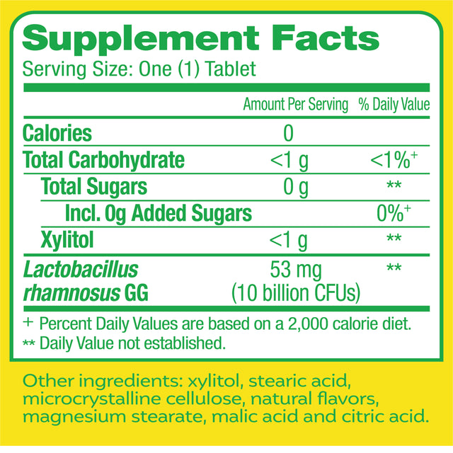 Culturelle Digestive Health Daily Probiotic Chewables, Probiotic for Men and Women, Most Clinically Studied Probiotic Strain, 10 Billion Cfus, Supports Occasional Diarrhea, Gas & Bloating