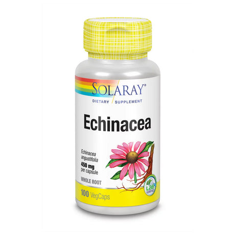 Solaray Echinacea Angustifolia Root 450Mg | May Support Healthy Immune Function & Respiratory System | Non-Gmo | Vegan | 100 Vegcaps