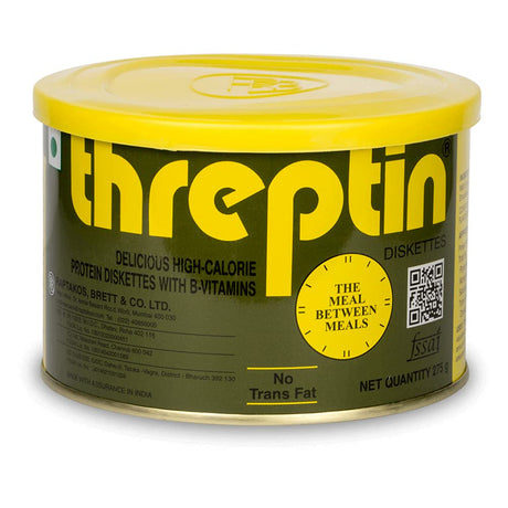 Threptin, Protein Diskettes Protein Biscuit High Calorie Supplement Forfeited with High Calorie Supplement, Regular 275 G