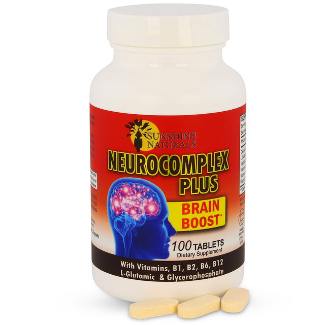 Sunshine Naturals Neurocomplex plus Dietary Supplements Tablet Brain Booster, Brain Supplements - 100 Tablets