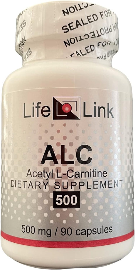 Lifelink'S ALC (Acetyl L-Carnitine) | 500 Mg X 90 Capsules | Cognitive Enhancer | Gluten Free & Non-Gmo | Made in the USA