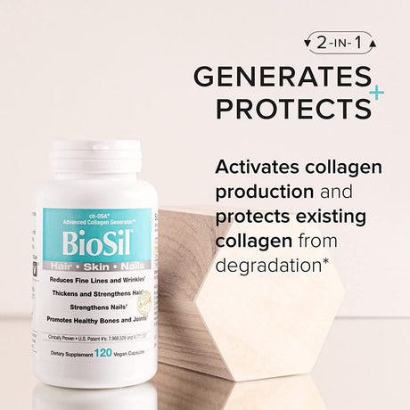 Biosil HAIR SKIN NAILS COLLAGEN GENERATOR 120 VEGAN CAPSULES