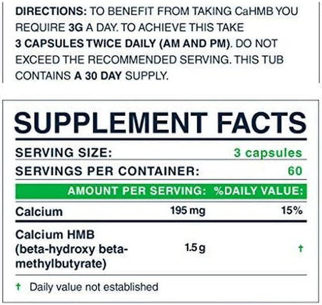 Blonyx HMB Sport Capsules - 3G Daily High Purity HMB, Enhances Performance & Recovery, Reduces Muscle Soreness, 30-Day Supply