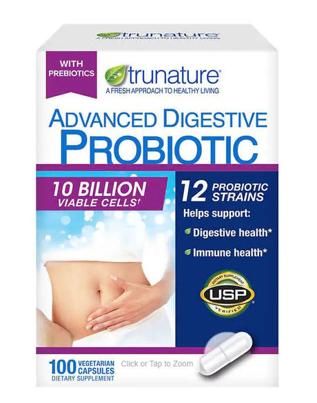 Trunature Advanced Digestive Probiotic, 100 Capsules