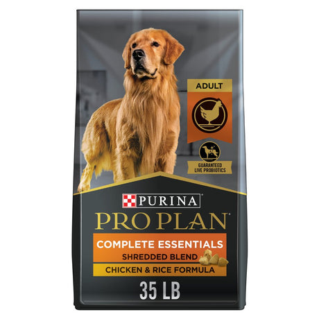 Purina Pro Plan Dry Dog Food for Adult Dogs Complete Essentials High Protein, Real Chicken & Rice, 35 Lb Bag