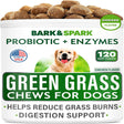 All-Natural Grass Treatment for Dog Urine - Grass Saver for Dogs - Pee Lawn Repair Chews W Probiotics - Dog Urine Neutralizer Solution for Grass Burn Spots - Made in USA - 120 Treats