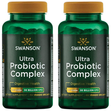 Swanson Ultra Probiotic Complex 30 Billion Cfu 60 Veg Caps 2 Pack