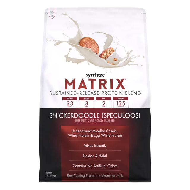 Syntrax Matrix Sustained Release Protein Powder 5LB Bag - Snickerdoodle (Speculoos)