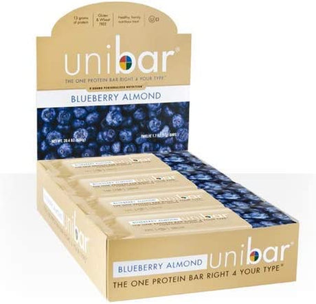 D'Adamo Personalized Nutrition Uni Bar Blueberry Almond, 12 Count