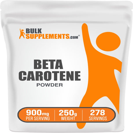 Bulksupplements.Com Beta Carotene Powder, 900Mg - Vitamin a Supplement - Supports Vision Health (250G - 278 Servings)