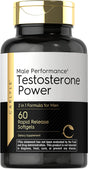 Testosterone Power for Men | 60 Rapid Release Softgels | by Carlyle