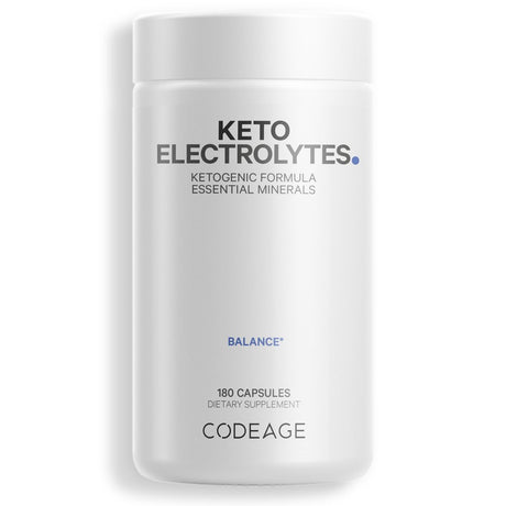 Codeage Keto Electrolytes, Magnesium, Potassium, Calcium, Mineral Salts Keto Supplement, Non-Gmo, 180 Ct