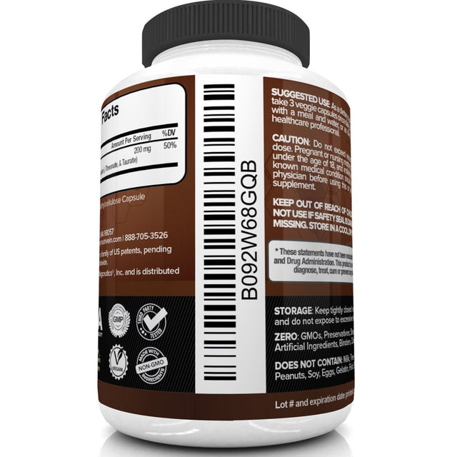 Nutrivein Magnesium L-Threonate (Mgt) - 90 Capsules - Boosts Brain Health, Memory & Focus