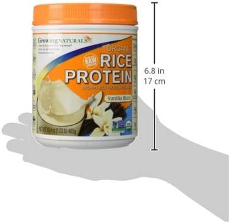 Growing Naturals Organic Raw Rice Protein - Vanilla Blast - 16.4 Oz