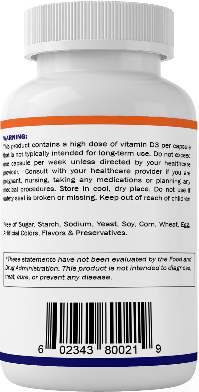 2 Pack - Vitamatic Vitamin D3 50,000 IU Weekly Dose 60 Veggie Capsules