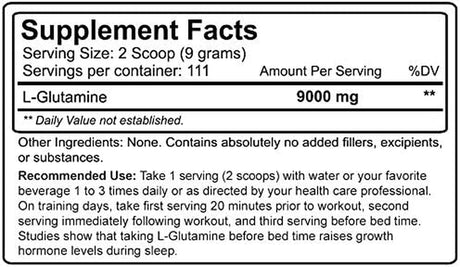 Nutrakey L-Glutamine 1000 Gram