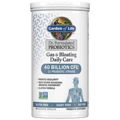 Garden of Life Gas & Bloating Relief Probiotic Capsules - 30Ct