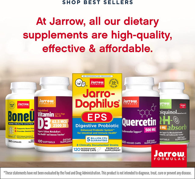 Jarrow Formulas Ideal Bowel Support - 10 Billion CFU per Serving - Bowel Support - Reduces Bloating, Gas & Intestinal Discomfort - up to 30 Servings (Veggie Caps)