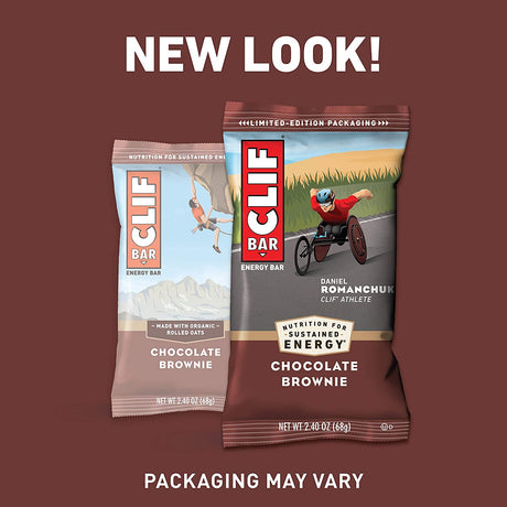 CLIF BARS - Energy Bars - Chocolate Brownie Made with Organic Oats - Plant Based Food - Vegetarian - Kosher (2.4 Ounce Protein Bars, 24 Count) Packaging May Vary,12 Count (Pack of 2)