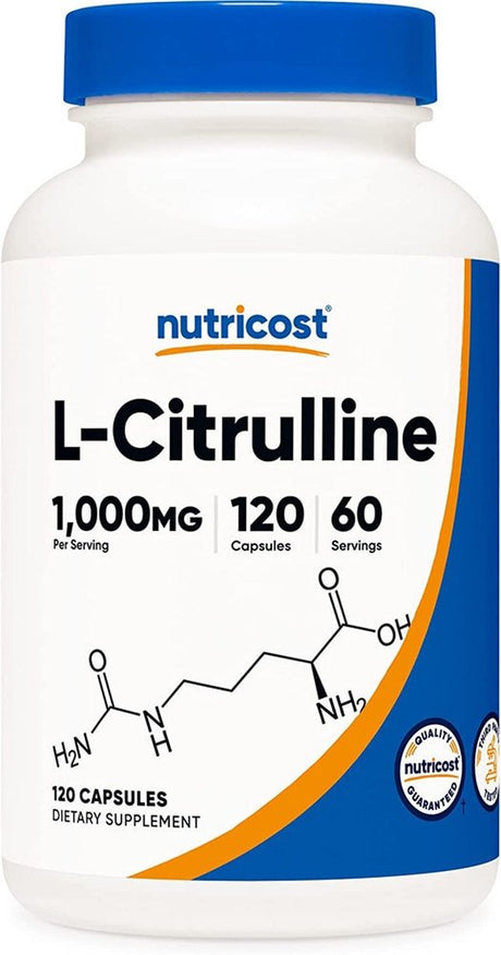 Nutricost L-Citrulline -- 1000 Mg - 120 Capsules per Serving