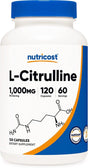 Nutricost L-Citrulline -- 1000 Mg - 120 Capsules per Serving