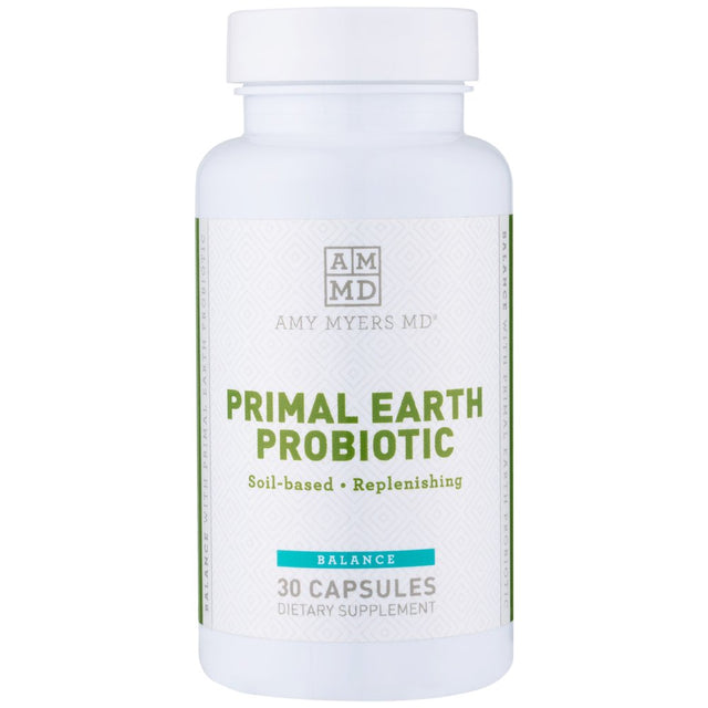 Amy Myers MD Prescription Strength Soil Based Probiotic Three Strains - Primal Earth SBO Probiotics for Normal Bowel Pattern & Healthy GI Microflora - Supports Stomach Discomfort, Bloating and Nausea