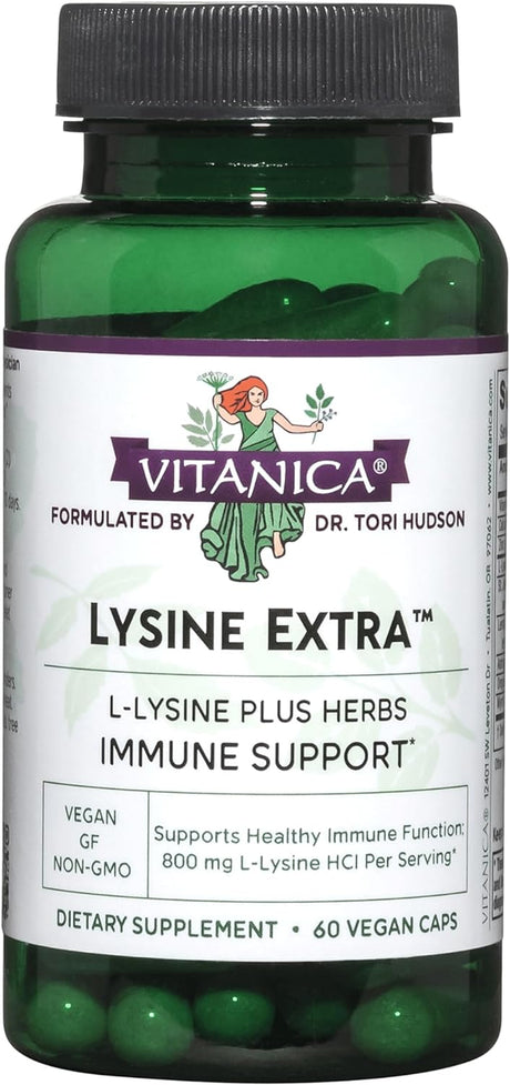 Vitanica Lysine Extra, Immune System Support, Vegan, 60 Count