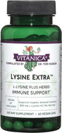 Vitanica Lysine Extra, Immune System Support, Vegan, 60 Count