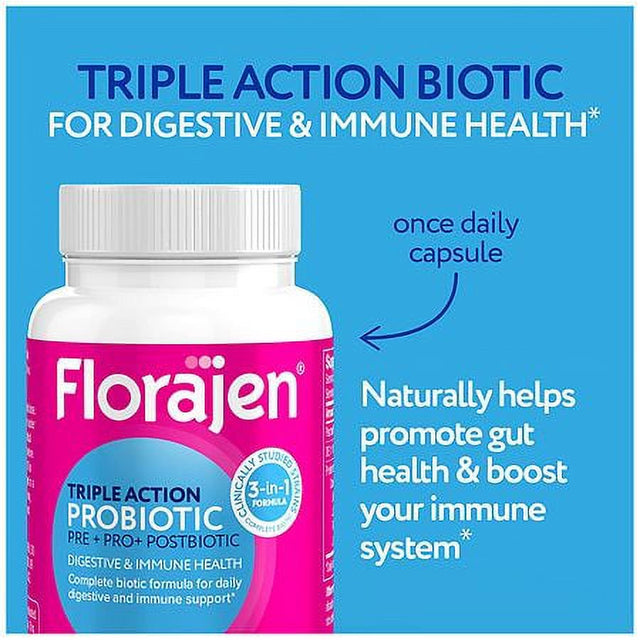 FLORAJEN Triple Action Probiotic 30 Capsules