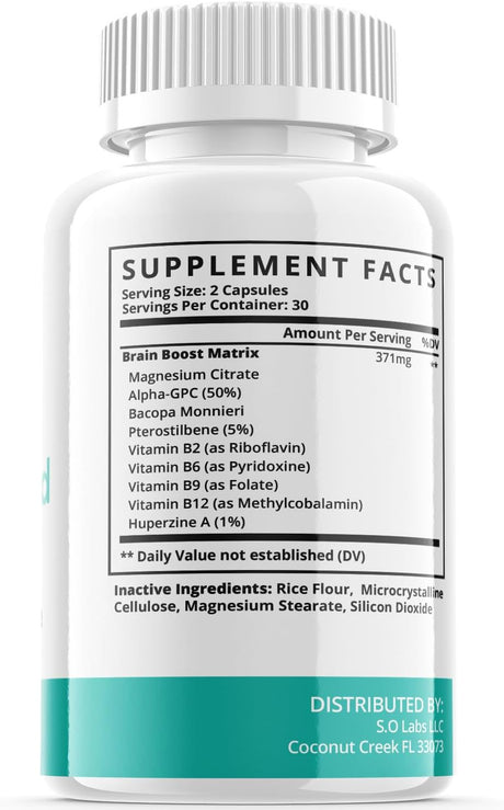 (2 Pack) Feedamind - Brain Boost Supplement - Dietary Supplement for Focus, Memory, Clarity, & Energy - Advanced Cognitive Support Formula for Maximum Strength - 120 Capsules