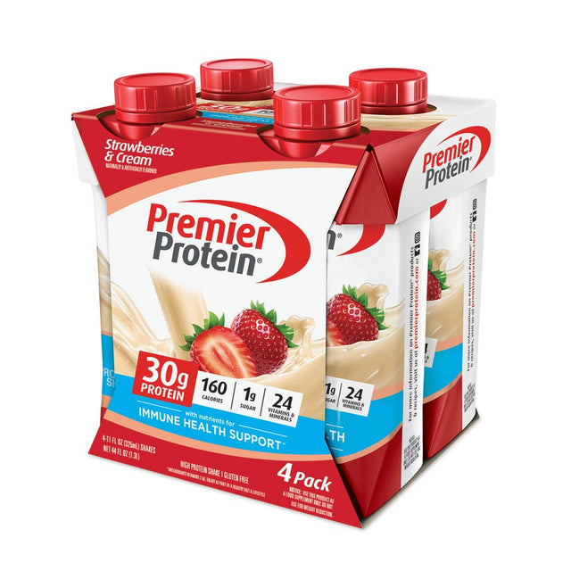 Premier Protein Shake, Strawberries & Cream, 30G Protein, 11 Fl Oz, 4 Ct