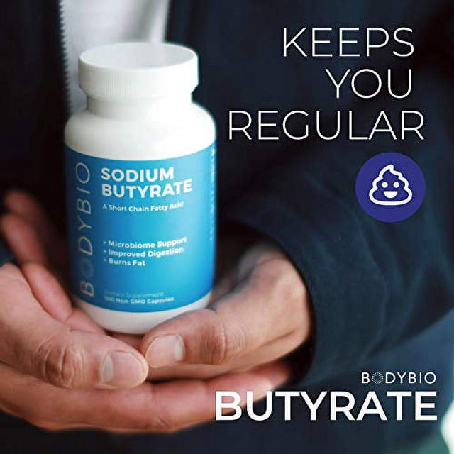 Bodybio Sodium Butyrate Gut Health Supplement 100 Capsules