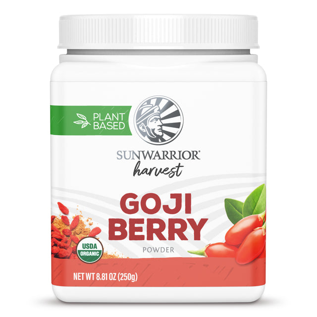 Sunwarrior Organic Goji Berry Supplement | Plant Based Superfood Powder with Vitamin A, 250G