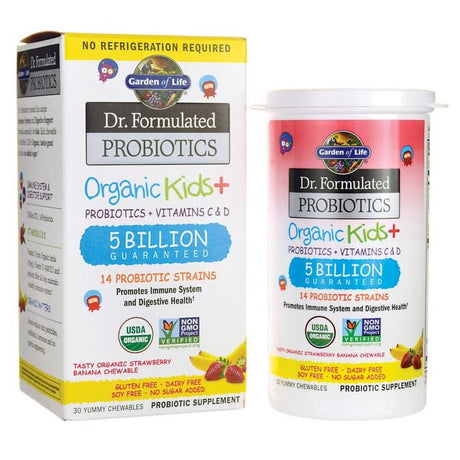 Garden of Life Dr. Formulated Probiotics Organic Kids+ - Strawberry Banana