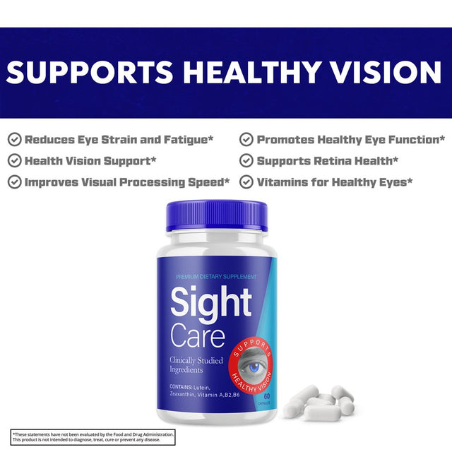 (1 Pack) Sight Care - Revolutionary Advanced Vision Matrix Formula - Supports Healthy Vision - Dietary Supplement for Eyes Sight - 60 Capsules