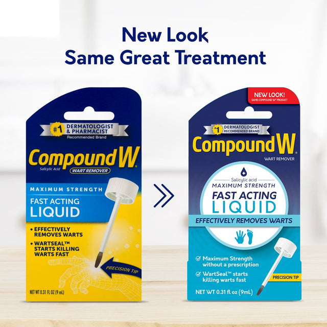 Compound W Maximum Strength Fast Acting Liquid Wart Remover, 0.31 Fl Oz