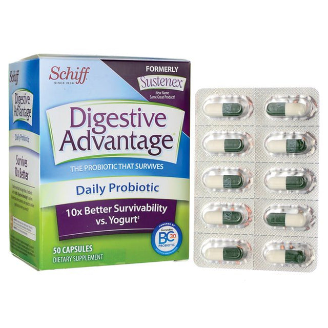 Digestive Advantage Daily Probiotic - Survives Better than 50 Billion - 50 Capsules