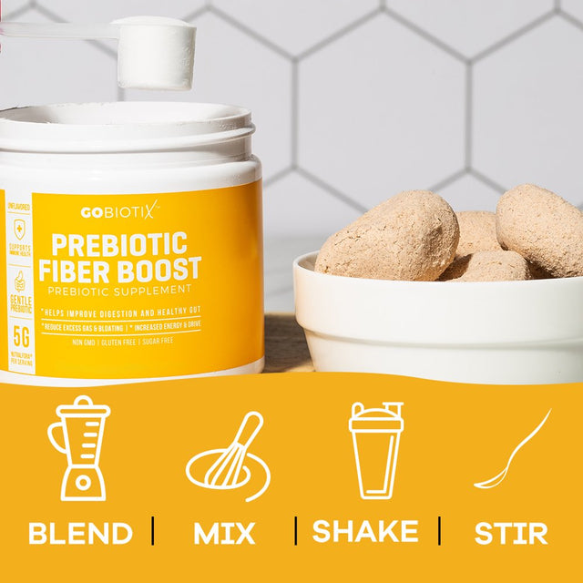 Fiber Boost Powder by Gobiotix | Digestive Regularity | Prebiotic Supplement