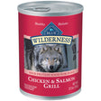 Blue Buffalo Wilderness High Protein, Natural Adult Wet Dog Food, Salmon & Chicken Grill 12.5-Oz Can