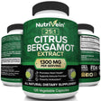 Nutrivein Citrus Bergamot 25:1 Bergamia Extract 1300 Mg - 60 Day Supply (120 Capsules, Two Daily)