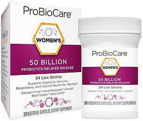 Probiotic for Women - 50 Billion Cfus - Supports Digestive & Vaginal Health (30 Vegetable Capsules)