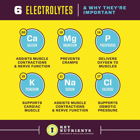 Key Nutrients Electrolytes Powder - Refreshing Lemonade Electrolyte Drink Mix - $0.44 / Unit - Hydration Powder - No Sugar, No Calories - 90 Servings