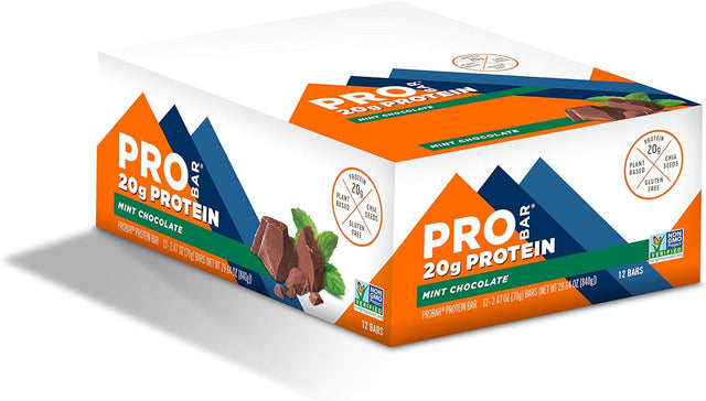 Probar Organic Mint Chocolate Core Bar, 2.46 Oz, 12 Ct