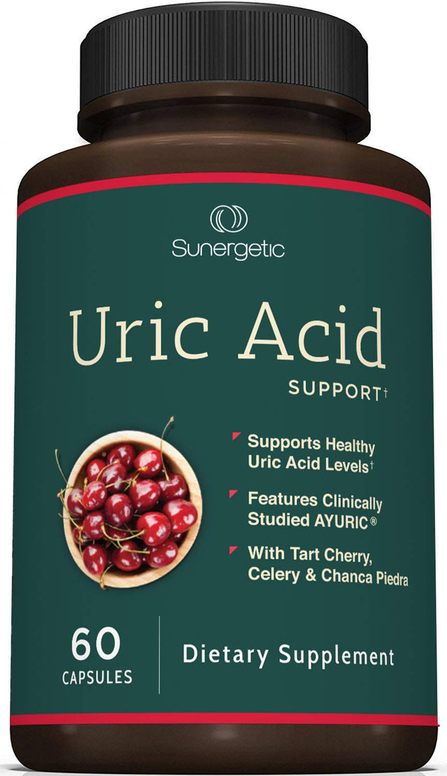 Premium Uric Acid Support Supplement - Uric Acid Cleanse & Kidney Support - Includes Tart Cherry, Chanca Piedra, Celery Extract & Turmeric - Uric Acid Support Formula - 60 Veggie Capsules