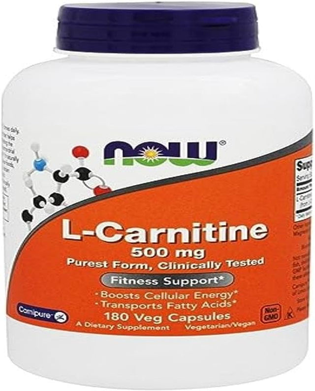 L-Carnitine 500 Mg - 180 Veg Capsules by NOW