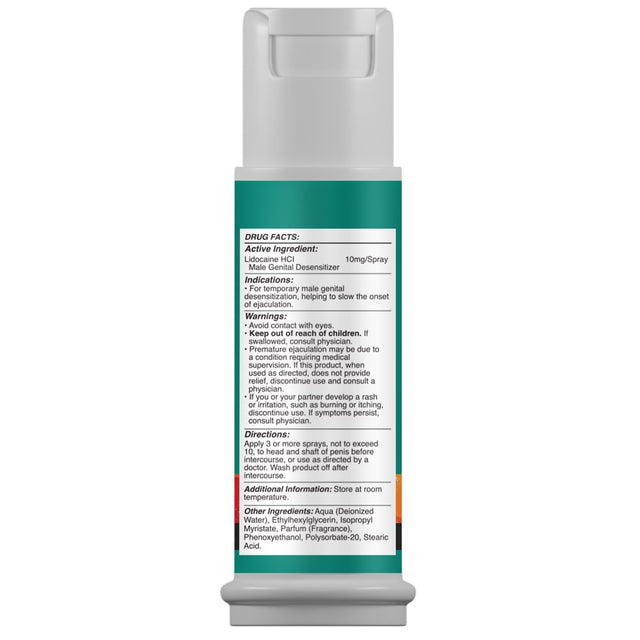 Lidocaine Desensitizing Topical Spray Climax Control for Men - Longer Lasting Performance - Natural Men'S Delay Spray and Prolong Climax for Him - Boost Endurance and Stamina Fast Acting